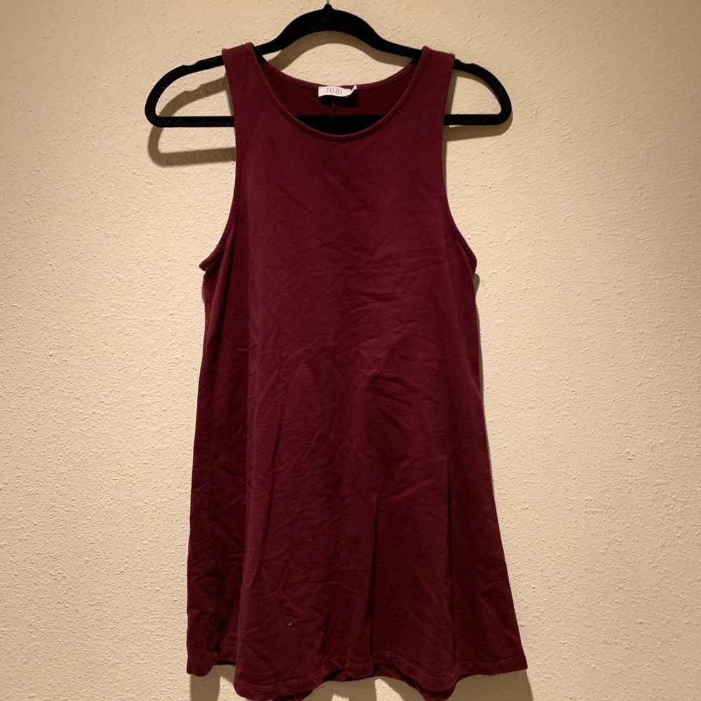 Burgundy tank dress tobi